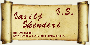 Vasilj Skenderi vizit kartica